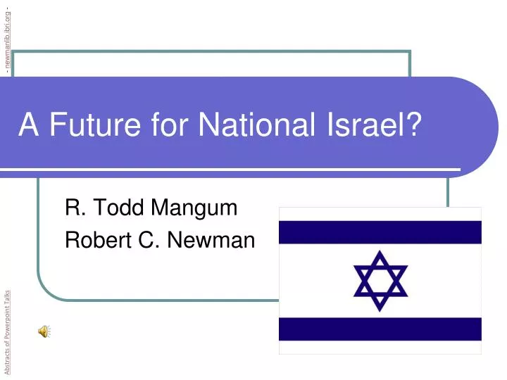 a future for national israel