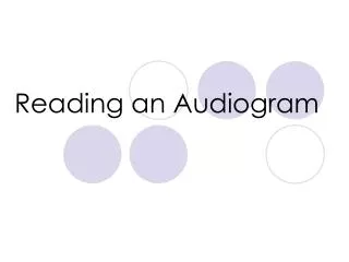 Reading an Audiogram