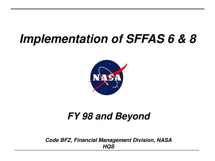 implementation of sffas 6 8