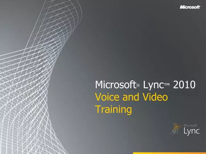 microsoft lync 2010 voice and video training