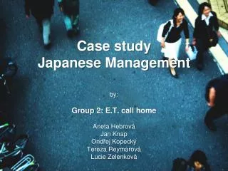 Case study Japanese Management
