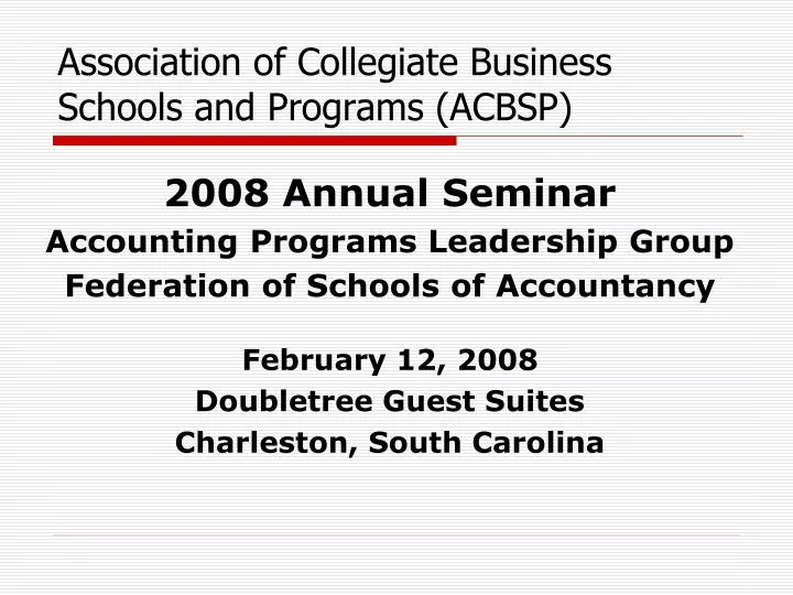 association of collegiate business schools and programs acbsp