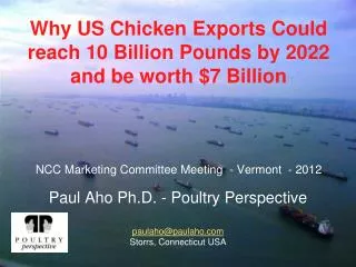 Why US Chicken Exports Could reach 10 Billion Pounds by 2022 and be worth $7 Billion NCC Marketing Committee Meeting -