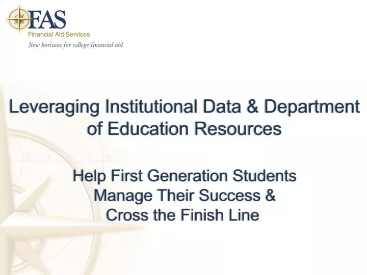leveraging institutional data department of education resources