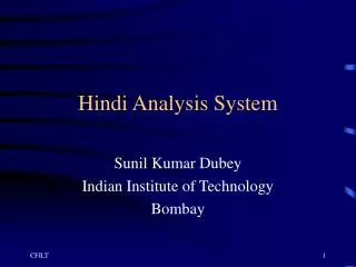 Hindi Analysis System