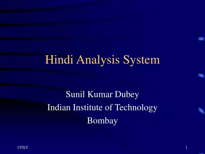 hindi analysis system