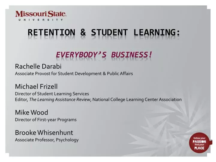 retention student learning everybody s business