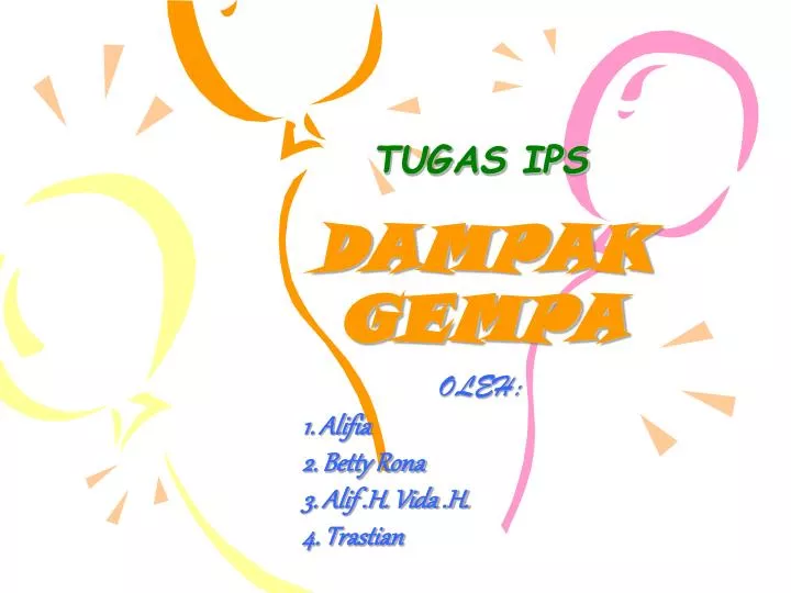 tugas ips dampak gempa