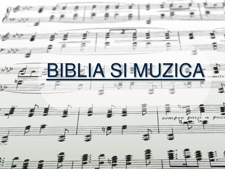 biblia si muzica