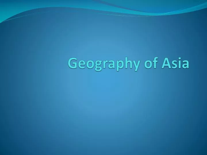 geography of asia