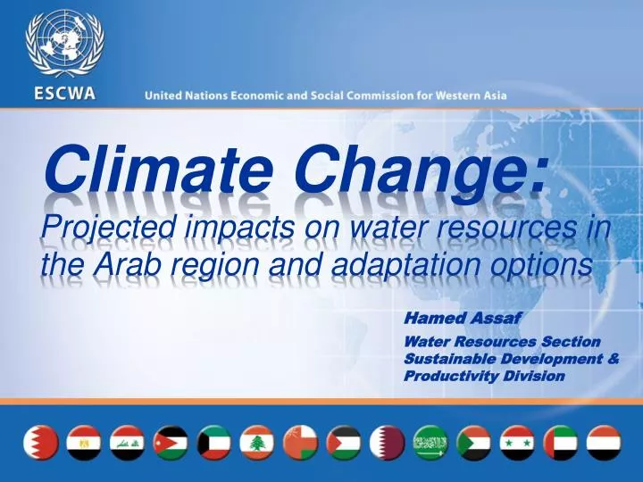 climate change projected impacts on water resources in the arab region and adaptation options