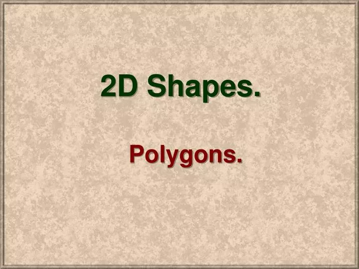 2d shapes