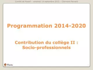programmation 2014 2020 contribution du coll ge ii socio professionnels