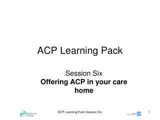 ACP Learning Pack