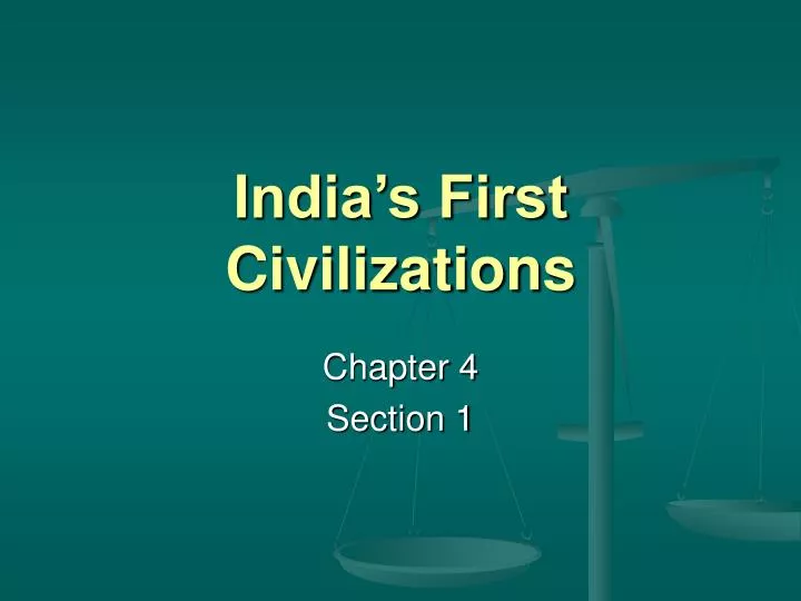 india s first civilizations