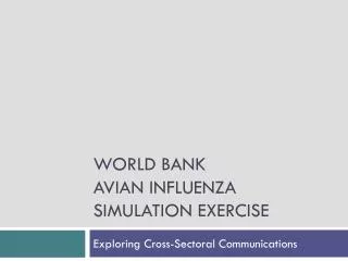 World bank Avian influenza Simulation exercise
