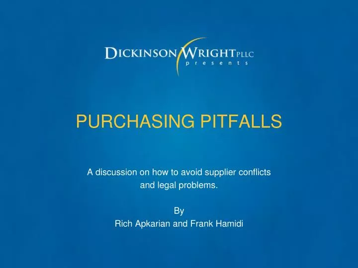 purchasing pitfalls