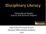 Disciplinary Literacy - slide 1