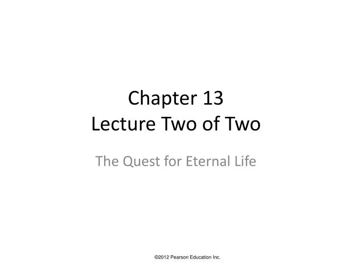 chapter 13 lecture two of two