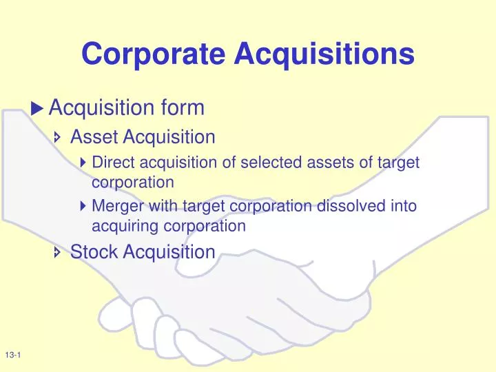 corporate acquisitions