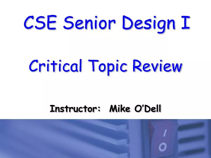 critical topic review