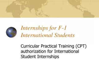 Internships for F-1 International Students
