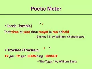 Poetic Meter