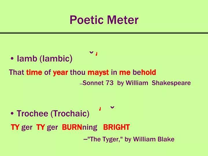 poetic meter