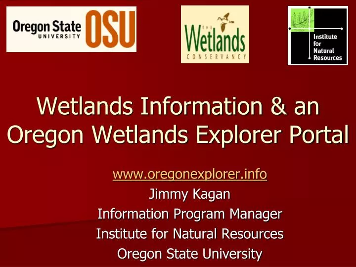 wetlands information an oregon wetlands explorer portal