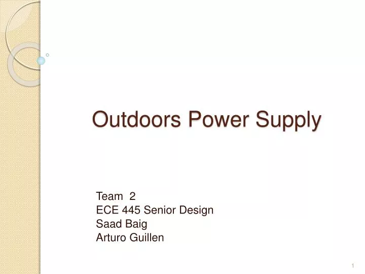 outdoors power supply