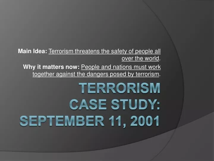terrorism case study september 11 2001