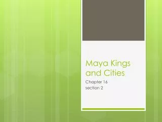 Maya Kings and Cities