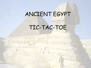 ANCIENT EGYPT TIC-TAC-TOE