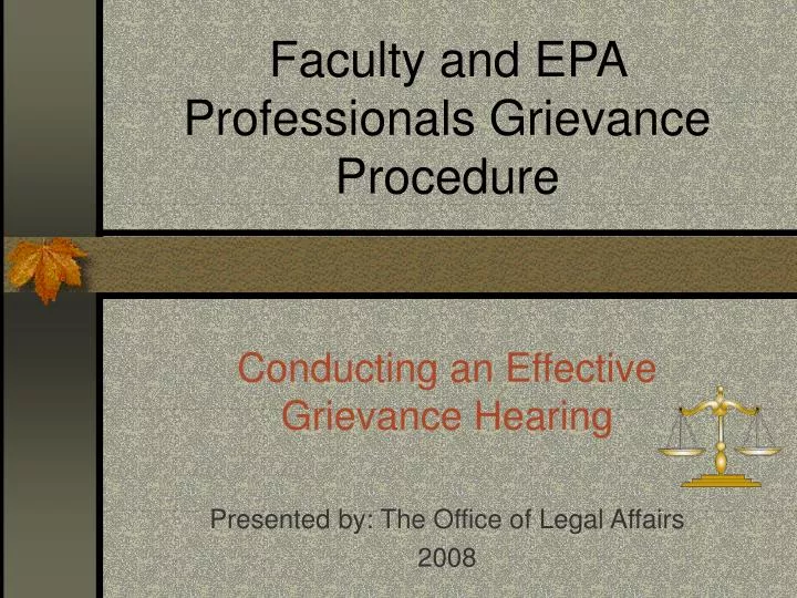 faculty and epa professionals grievance procedure