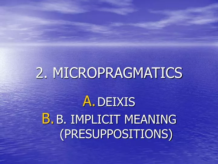 2 micropragmatics