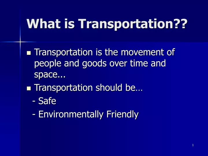 what is transportation