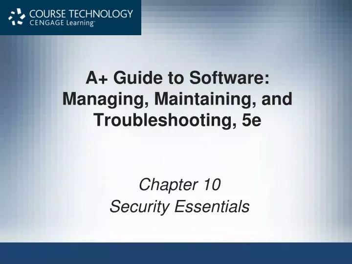 a guide to software managing maintaining and troubleshooting 5e