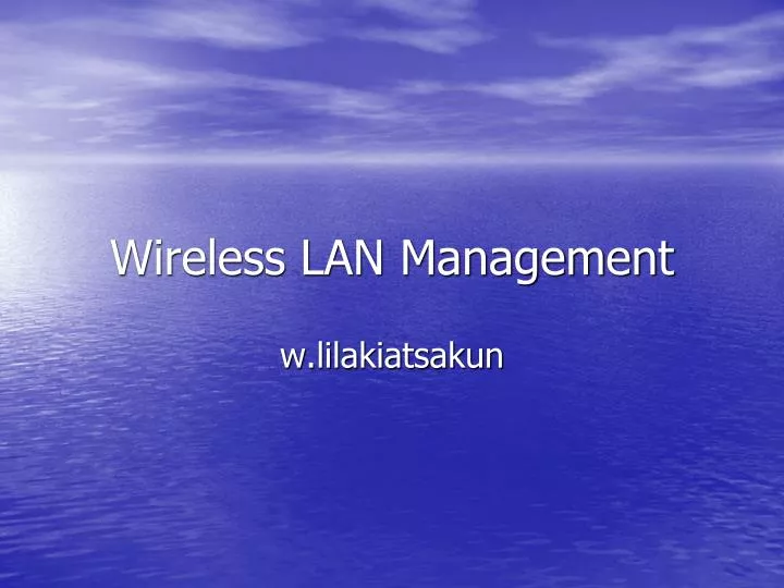 wireless lan management