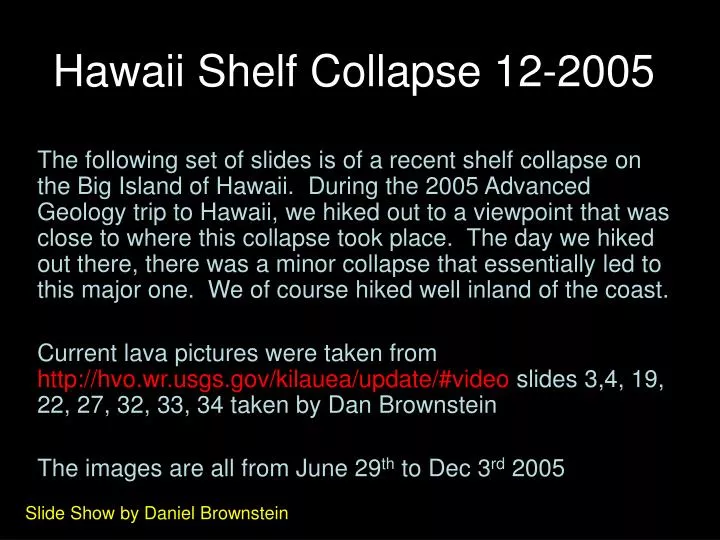 hawaii shelf collapse 12 2005