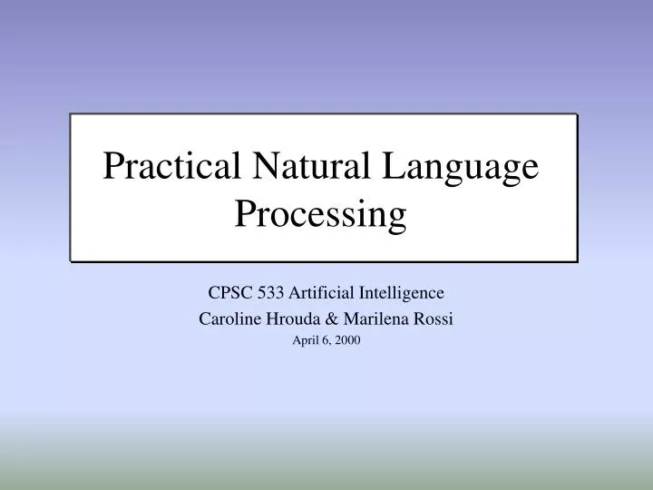 practical natural language processing