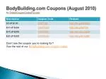 BodyBuilding.com Coupon Codes - slide 1