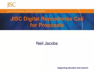 JISC Digital Repositories Call for Proposals