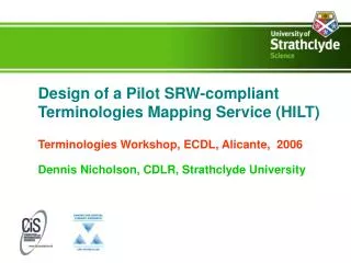 Design of a Pilot SRW-compliant Terminologies Mapping Service (HILT)