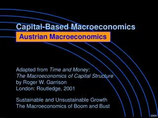Capital-Based Macroeconomics