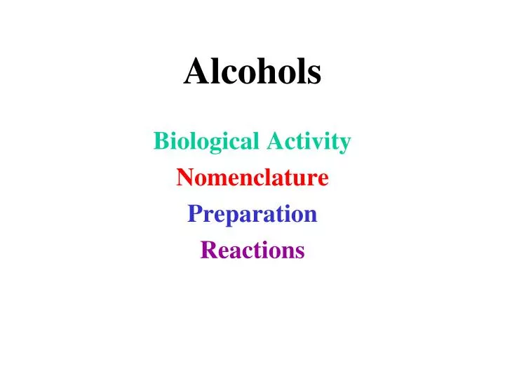 alcohols