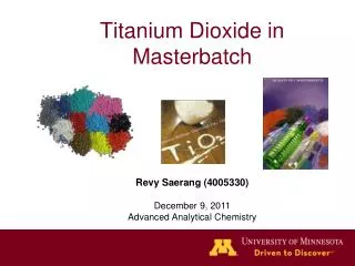 Titanium Dioxide in Masterbatch