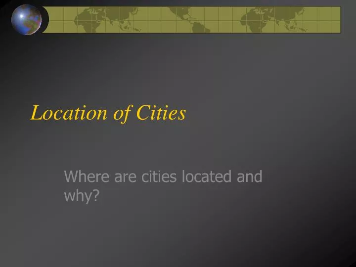 location of cities