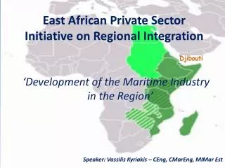 ‘Development of the Maritime Industry in the Region’