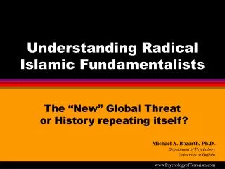 Understanding Radical Islamic Fundamentalists