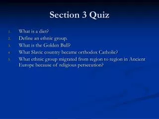 Section 3 Quiz